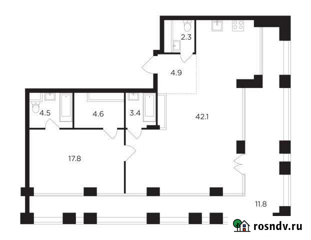 1-комнатная квартира, 91.5 м², 18/20 эт. на продажу в Москве Москва - изображение 1