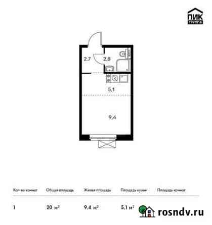 Квартира-студия, 20 м², 15/25 эт. на продажу в Балашихе Балашиха