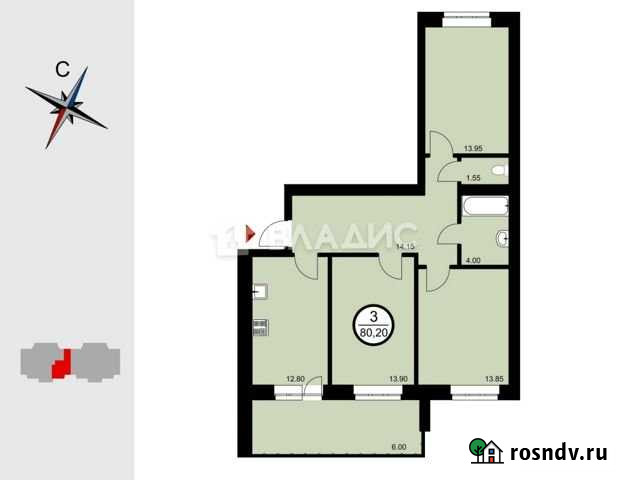 3-комнатная квартира, 80.2 м², 1/8 эт. на продажу во Владимире Владимир - изображение 1