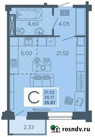 1-комнатная квартира, 36 м², 4/16 эт. на продажу в Брянске Брянск - изображение 1