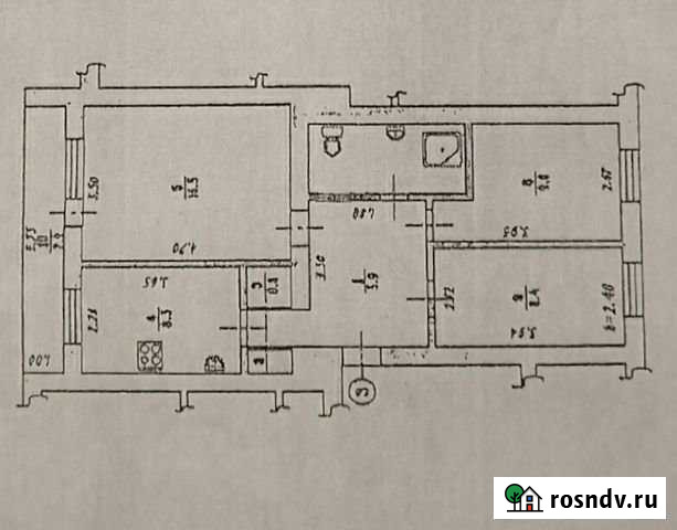 3-комнатная квартира, 53.1 м², 1/2 эт. на продажу в Называевске Называевск - изображение 1