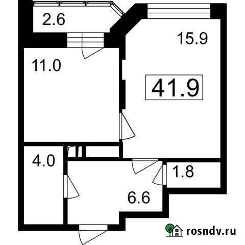 1-комнатная квартира, 39.3 м², 7/7 эт. на продажу в Мытищах Мытищи - изображение 1