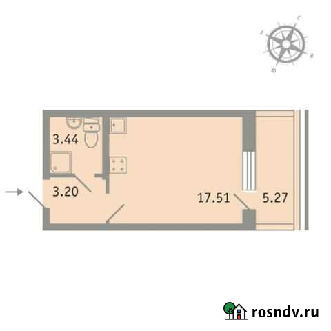 Квартира-студия, 25.5 м², 9/23 эт. на продажу в Санкт-Петербурге Санкт-Петербург - изображение 1