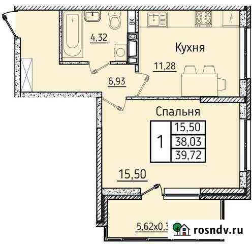 1-комнатная квартира, 39.7 м², 8/19 эт. на продажу в Новороссийске Новороссийск