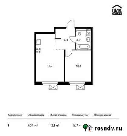 1-комнатная квартира, 40.1 м², 22/25 эт. на продажу в Мытищах Мытищи