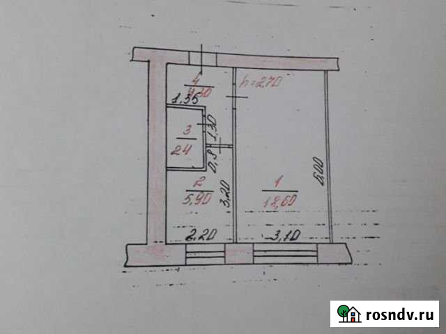 1-комнатная квартира, 32 м², 3/3 эт. на продажу в Красногорском Республики Марий Эл Красногорский - изображение 1