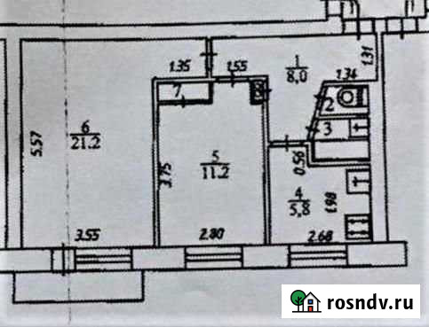 2-комнатная квартира, 50 м², 5/5 эт. на продажу в Обнинске Обнинск - изображение 1