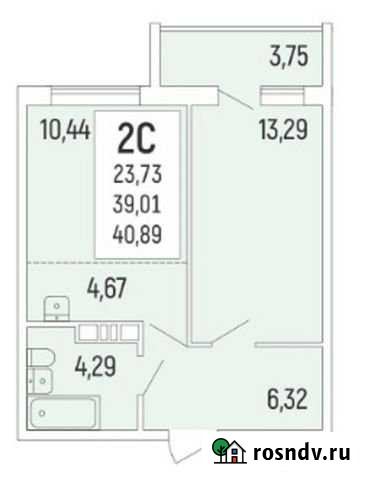 2-комнатная квартира, 40.9 м², 5/17 эт. на продажу в Новосибирске Новосибирск - изображение 1