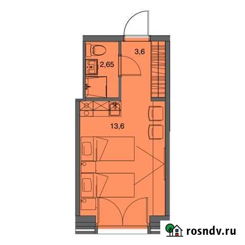 Квартира-студия, 19.9 м², 12/12 эт. на продажу в Санкт-Петербурге Санкт-Петербург - изображение 1