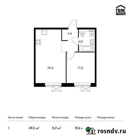 1-комнатная квартира, 39.5 м², 3/25 эт. на продажу в Люберцах Люберцы - изображение 1