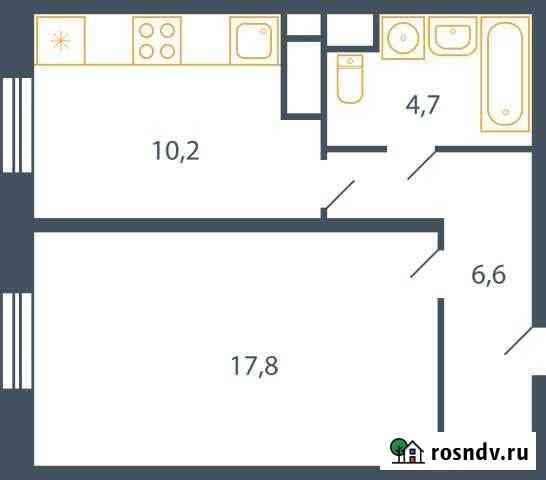 1-комнатная квартира, 40.1 м², 1/9 эт. на продажу в Пироговском Пироговский