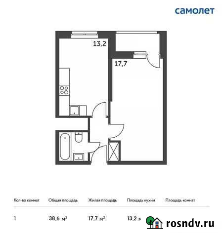 1-комнатная квартира, 38.6 м², 19/32 эт. на продажу в Одинцово Одинцово - изображение 1