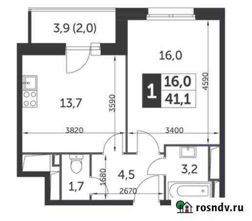 1-комнатная квартира, 41.1 м², 7/23 эт. на продажу в Москве Москва
