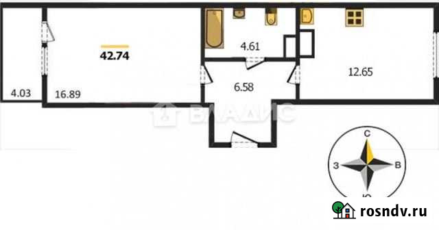 1-комнатная квартира, 41.7 м², 13/17 эт. на продажу во Владимире Владимир - изображение 1