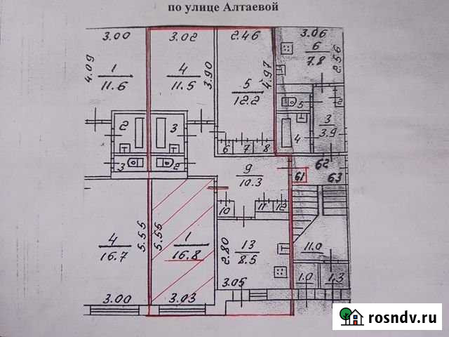 Комната 17 м² в 3-ком. кв., 1/5 эт. на продажу в Пскове Псков - изображение 1