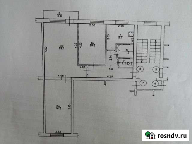 3-комнатная квартира, 60.3 м², 2/5 эт. на продажу в Гусеве Гусев - изображение 1