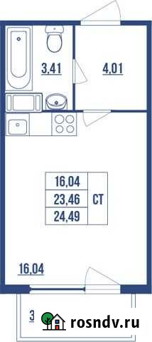 Квартира-студия, 24.5 м², 3/11 эт. на продажу в Санкт-Петербурге Санкт-Петербург - изображение 1