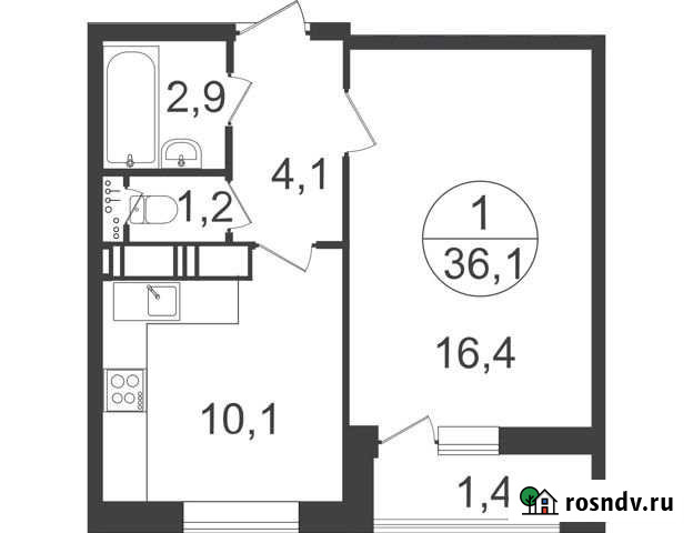 1-комнатная квартира, 36.1 м², 9/22 эт. на продажу в Балашихе Балашиха - изображение 1