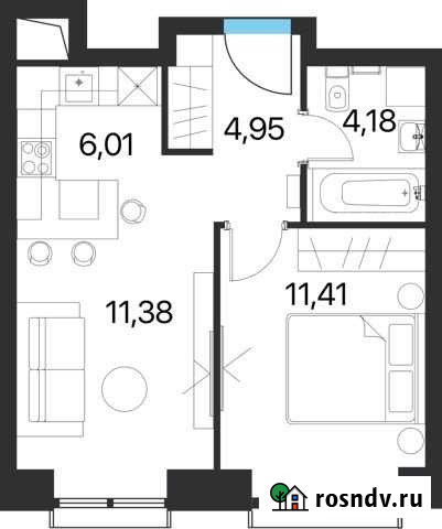 2-комнатная квартира, 37.9 м², 4/15 эт. на продажу в Москве Москва - изображение 1