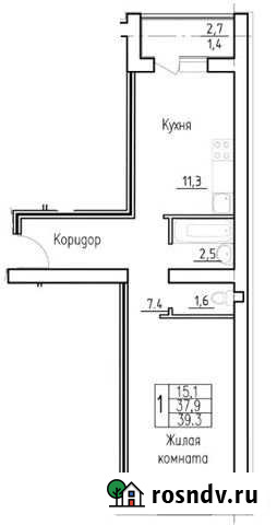 1-комнатная квартира, 40.6 м², 2/3 эт. на продажу в Калуге Калуга - изображение 1