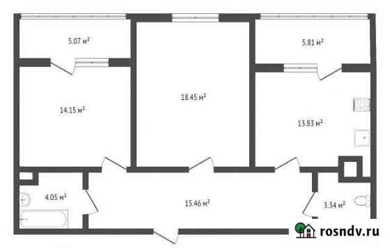 2-комнатная квартира, 74.7 м², 15/24 эт. на продажу в Воронеже Воронеж