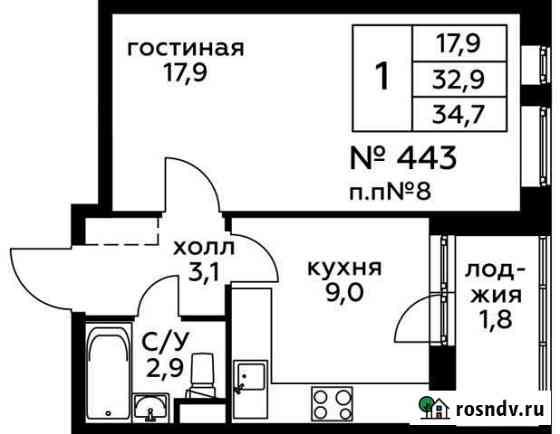 1-комнатная квартира, 34.7 м², 1/22 эт. на продажу в Балашихе Балашиха