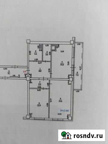2-комнатная квартира, 72 м², 9/9 эт. на продажу в Горячем Ключе Горячий Ключ - изображение 1