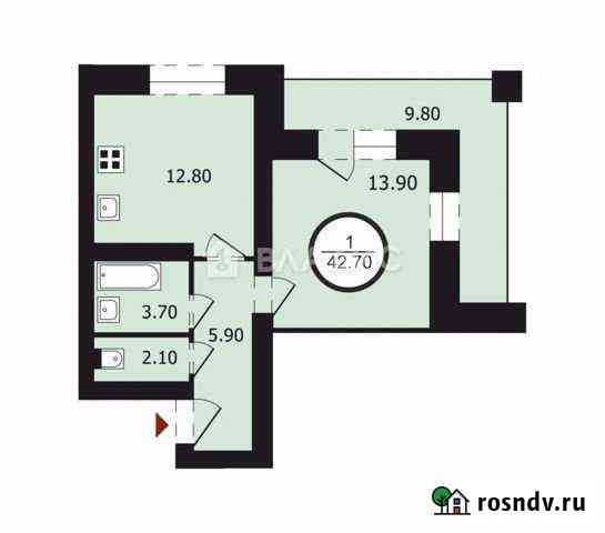 1-комнатная квартира, 42.7 м², 8/15 эт. на продажу во Владимире Владимир