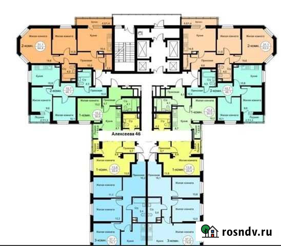 3-комнатная квартира, 74.1 м², 9/24 эт. на продажу в Красноярске Красноярск - изображение 1