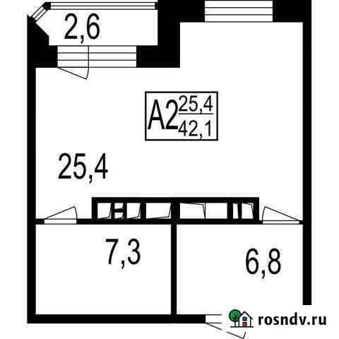 1-комнатная квартира, 39.8 м², 5/7 эт. на продажу в Мытищах Мытищи