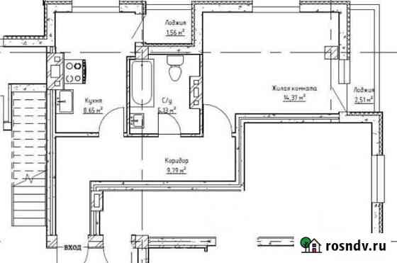 1-комнатная квартира, 42 м², 8/9 эт. на продажу в Гурьевске Калининградской области Гурьевск