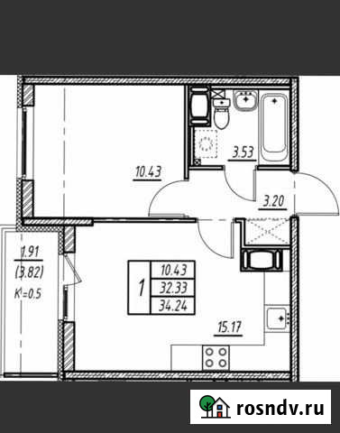 1-комнатная квартира, 33 м², 11/25 эт. на продажу в Санкт-Петербурге Санкт-Петербург - изображение 1