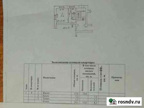 1-комнатная квартира, 24.1 м², 1/3 эт. на продажу в Асбесте Асбест