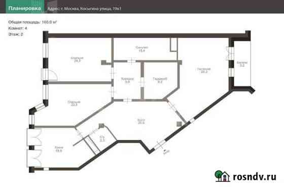4-комнатная квартира, 160 м², 2/6 эт. на продажу в Москве Москва