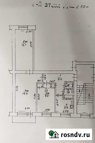 3-комнатная квартира, 56.5 м², 2/5 эт. на продажу в Светлогорске Светлогорск - изображение 1