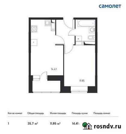 1-комнатная квартира, 35.7 м², 17/17 эт. на продажу в Видном Видное