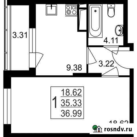 1-комнатная квартира, 37 м², 8/8 эт. на продажу в Нахабино Нахабино - изображение 1