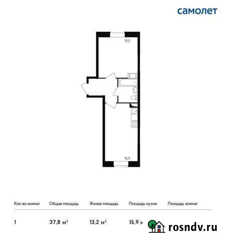 1-комнатная квартира, 37.8 м², 17/25 эт. на продажу в Красногорске Московской области Красногорск - изображение 1