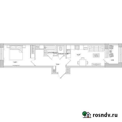 1-комнатная квартира, 46.7 м², 3/4 эт. на продажу в Санкт-Петербурге Санкт-Петербург