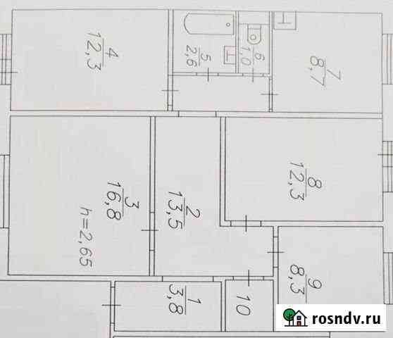 4-комнатная квартира, 81.7 м², 1/10 эт. на продажу в Красноярске Красноярск