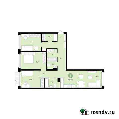 3-комнатная квартира, 100.8 м², 2/10 эт. на продажу в Тюмени Тюмень