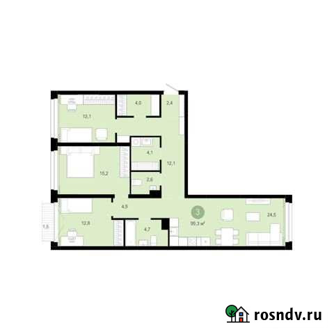 3-комнатная квартира, 100.8 м², 2/10 эт. на продажу в Тюмени Тюмень - изображение 1