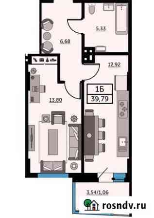 1-комнатная квартира, 39.6 м², 19/26 эт. на продажу в Ростове-на-Дону Ростов-на-Дону