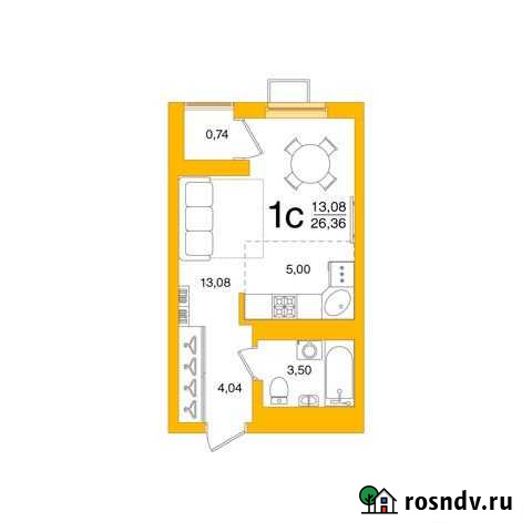 1-комнатная квартира, 26.4 м², 18/26 эт. на продажу в Уфе Уфа - изображение 1