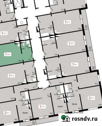 1-комнатная квартира, 37.3 м², 12/17 эт. на продажу в Красноярске Красноярск - изображение 1