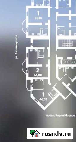 2-комнатная квартира, 66 м², 10/20 эт. на продажу в Самаре Самара - изображение 1