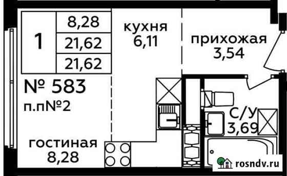Квартира-студия, 21.6 м², 22/22 эт. на продажу в Балашихе Балашиха