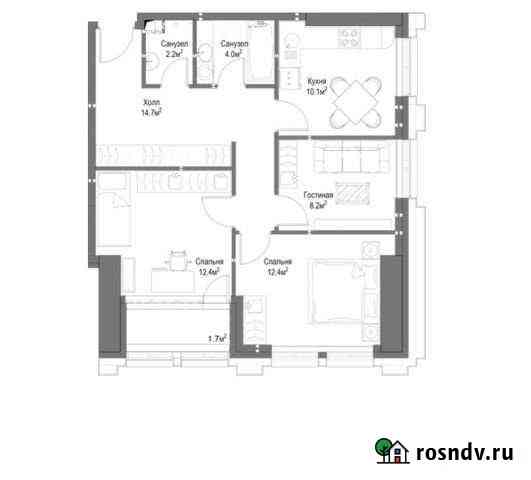 3-комнатная квартира, 67 м², 3/49 эт. на продажу в Москве Москва