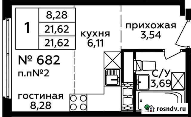 Квартира-студия, 21.6 м², 20/22 эт. на продажу в Балашихе Балашиха - изображение 1