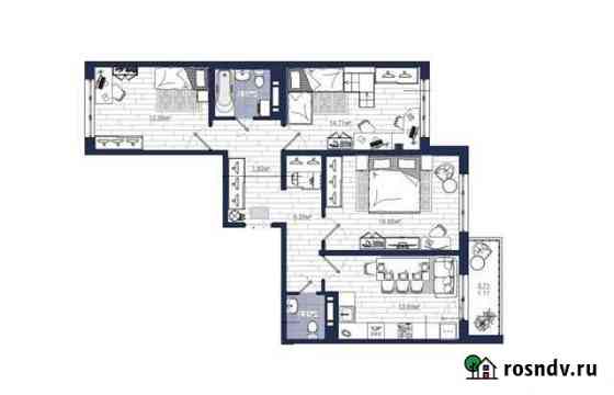 3-комнатная квартира, 79.4 м², 4/17 эт. на продажу в Санкт-Петербурге Санкт-Петербург